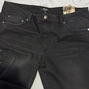 Ed Hardy Black Flare Jeans
